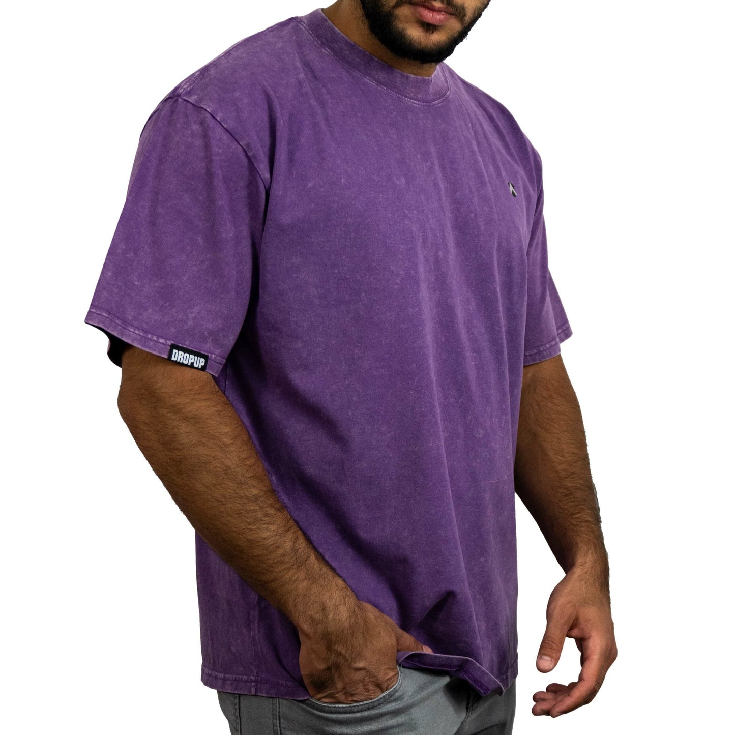 Kurzarm Lila T-Shirt | T-Shirt Vintage Lila | DropUP
