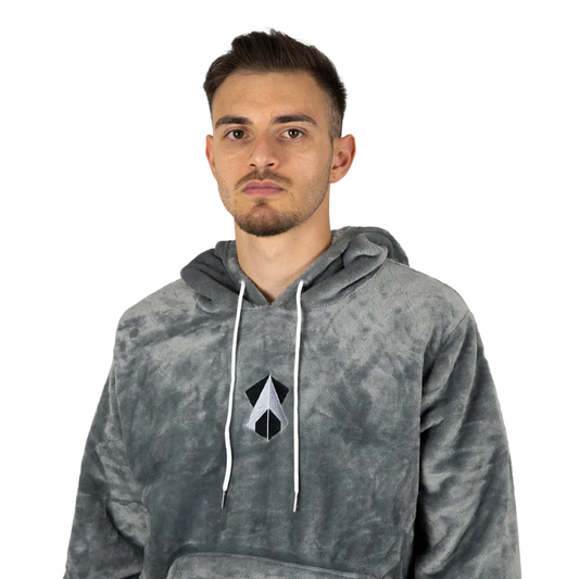 Plüsch-Hoodie [grau]